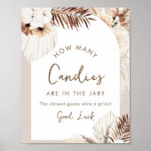 Poster SIERRA Combien de bonbons dans Jar Baby shower jeu (Devant)