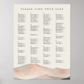 Poster Sierra Dusk | Alphabetical Wedding Seating Chart (Devant)