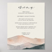 Poster Sierra Dusk | Panneau de menu de mariage de montag (Devant)