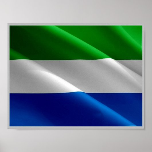 Poster Sierra Leone - Drapeau d'agitation - (Devant)