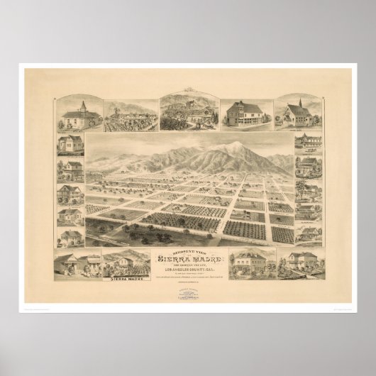 Poster Sierra Madre, Californie (1617A) (Devant)