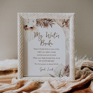 Poster SIERRA My Water Broke Baby shower Jeu