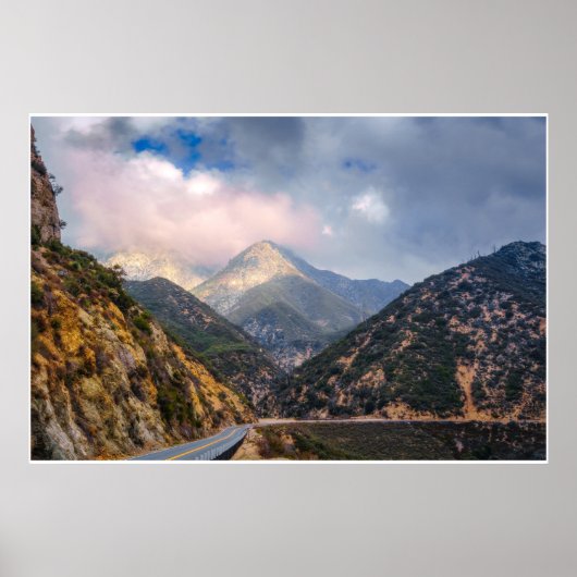 Poster Sierra Nevada Mountain Road – Eastern Sierra Print (Devant)