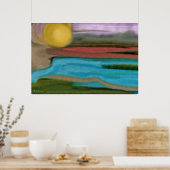 Poster Sierra Sunrise Art Abstrait (Cuisine)