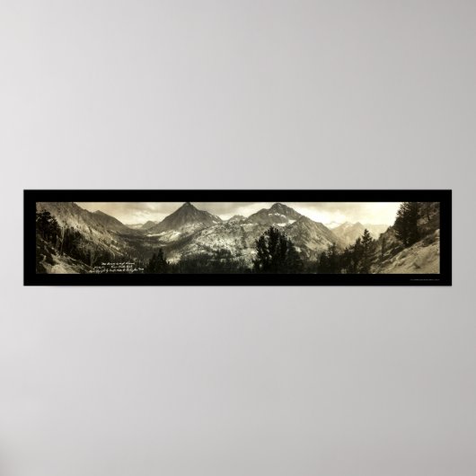 Poster Sierras Mt Brewer Photo 1911 (Devant)