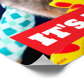 Poster Sifflets pour fête de chien heureux (Coin)