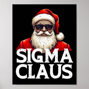 Poster Sigma Claus Père Noël Funny Noël Rizz Le Rizzler