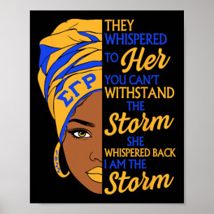 Poster Sigma Gamma Rho Sororité Noire Histoire Mois Femme