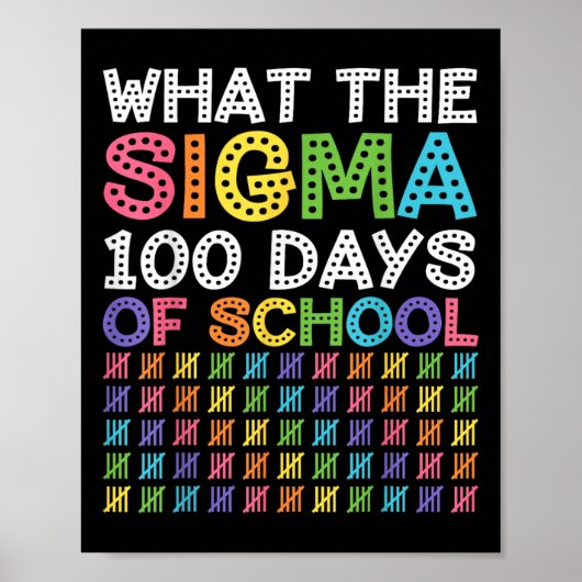 Poster Sigma Skibidi School 100 Jours Smarter Funny Meme (Devant)