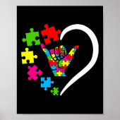 Poster Sign Language Asl Love Autism Awareness Day Appare (Devant)