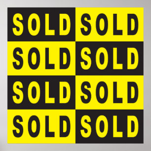 Poster Sign yellblack