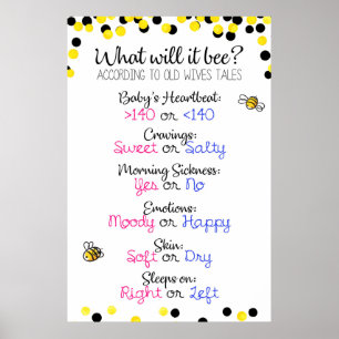 Poster Signal baby shower neutre pour le genre