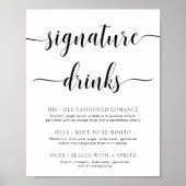 Poster Signal boisson Leyton Modern Minimal Signature (Devant)