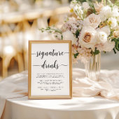 Poster Signal boisson Leyton Modern Minimal Signature