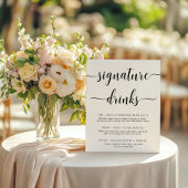 Poster Signal boisson Leyton Modern Minimal Signature