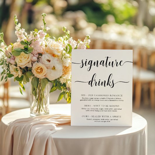 Poster Signal boisson Leyton Modern Minimal Signature