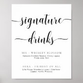 Poster Signal boisson Leyton Modern Minimal Signature (Devant)