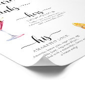 Poster Signal boisson Leyton Modern Minimal Signature (Coin)