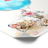 Poster Signal boisson signature de deux poissons de moins (Coin)