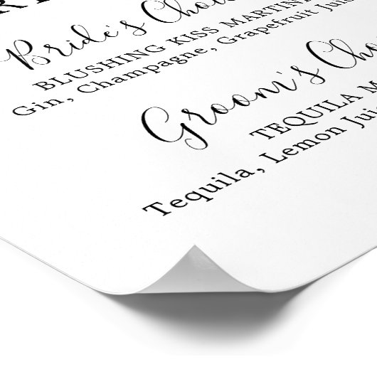 Poster Signal boisson signature minimaliste (Coin)