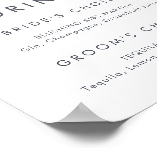 Poster Signal boisson signature simple Mountain (Coin)