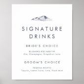 Poster Signal boisson signature simple Mountain (Devant)