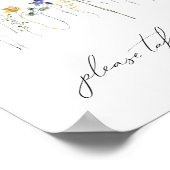 Poster Signal couleur Baby shower Fleur sauvage Faveurs (Coin)