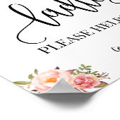Poster Signal d'accueil de mariage pour femmes (Coin)