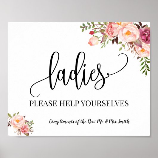 Poster Signal d'accueil de mariage pour femmes (Devant)