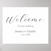 Poster Signal d'accueil horizontal pour mariage (Devant)