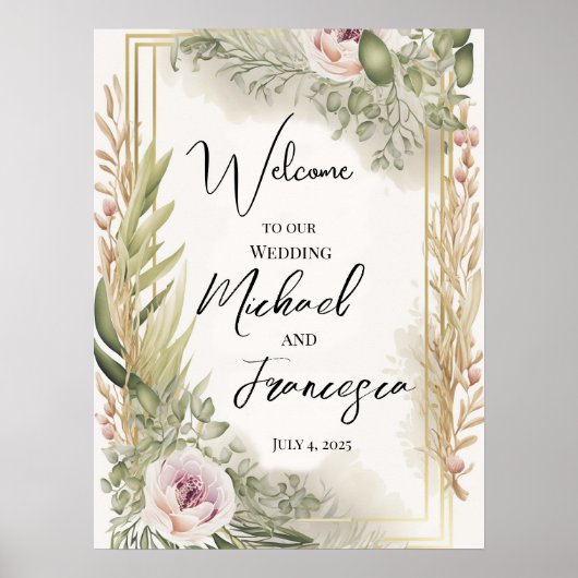 Poster Signal d'accueil mariage (Devant)