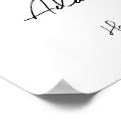 Poster Signal d'accueil mariage, photo et fleurs d'aquare (Coin)