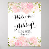 Poster Signal d'accueil rose transparent (Devant)