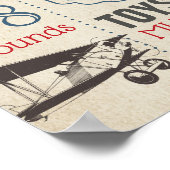 Poster Signal d'anniversaire des avions vintages (Coin)