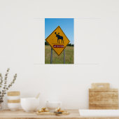 Poster Signal d'avertissement de l'orignal (Cuisine)