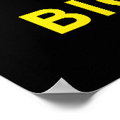 Poster Signal d'avertissement de risque biologique (Coin)