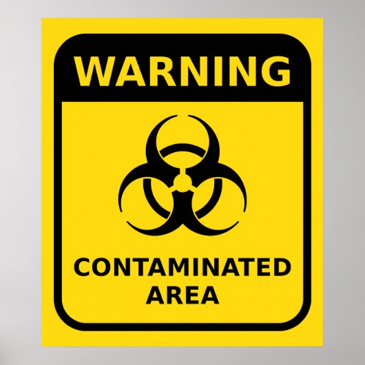 Poster Signal d'avertissement de risque biologique (Devant)