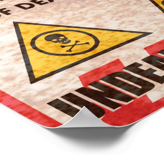 Poster Signal d'avertissement de zone réglementée (Coin)