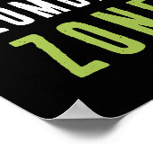 Poster Signal d'avertissement de zone Zombie | Prudence d (Coin)