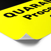 Poster Signal d'avertissement d'isolement de quarantaine (Coin)