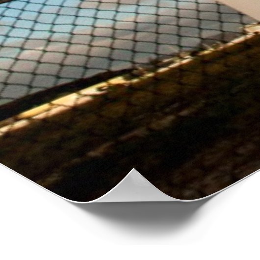 Poster Signal d'avertissement près de l'aéroport Saint-Ma (Coin)