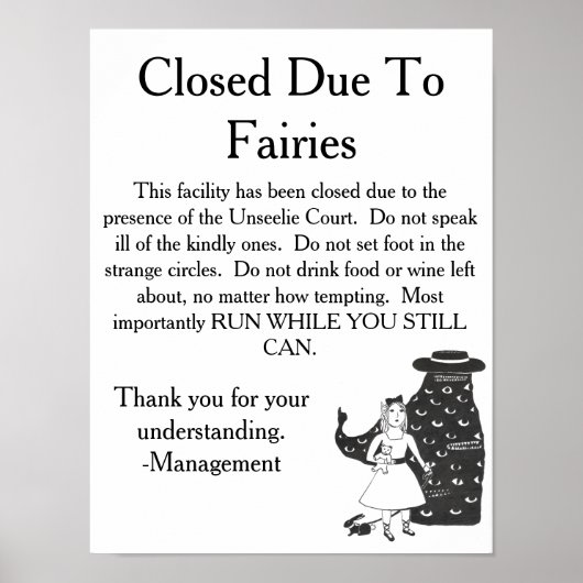 Poster Signal d'avertissement Unseelie Fairies (Devant)