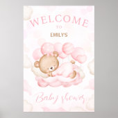 Poster Signal de bienvenue du Baby shower de la fille d'a (Devant)