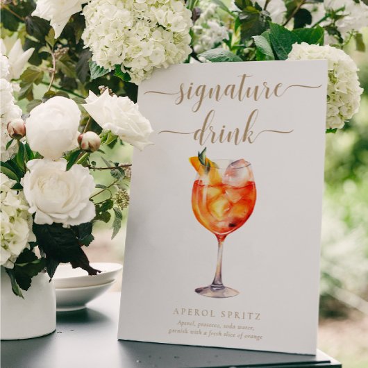 Poster Signal de boisson Leyton Gold Modern Minimal Signa