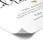 Poster Signal de boissons de signature de script simple (Coin)