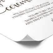 Poster Signal de cérémonie de débranchement mariage (Coin)