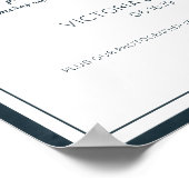 Poster Signal de cérémonie débranché | Marine marine et b (Coin)