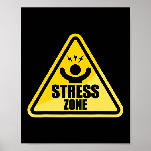 Poster Signal de circulation des zones de stress National (Devant)
