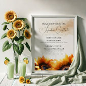Poster Signal de cocktail Mariage Sunflower Signature