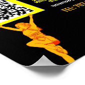Poster Signal de code QR pom-pom girl, Classes Cheerled (Coin)